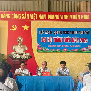 Đại Hội Thành Viên Hợp Tác Xã Dịch Vụ Nông Nghiệp Tịnh Thới 2024 – Phương Hướng Hoạt Động 2025